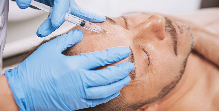 Patient receiving Botox at Skinlastiq Medical Laser Cosmetic Spa in Burlingame